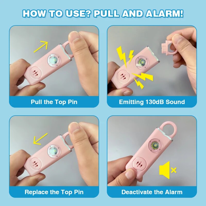 He-sirena de seguridad Persona - Personal Alarm Keychain reseña y precio