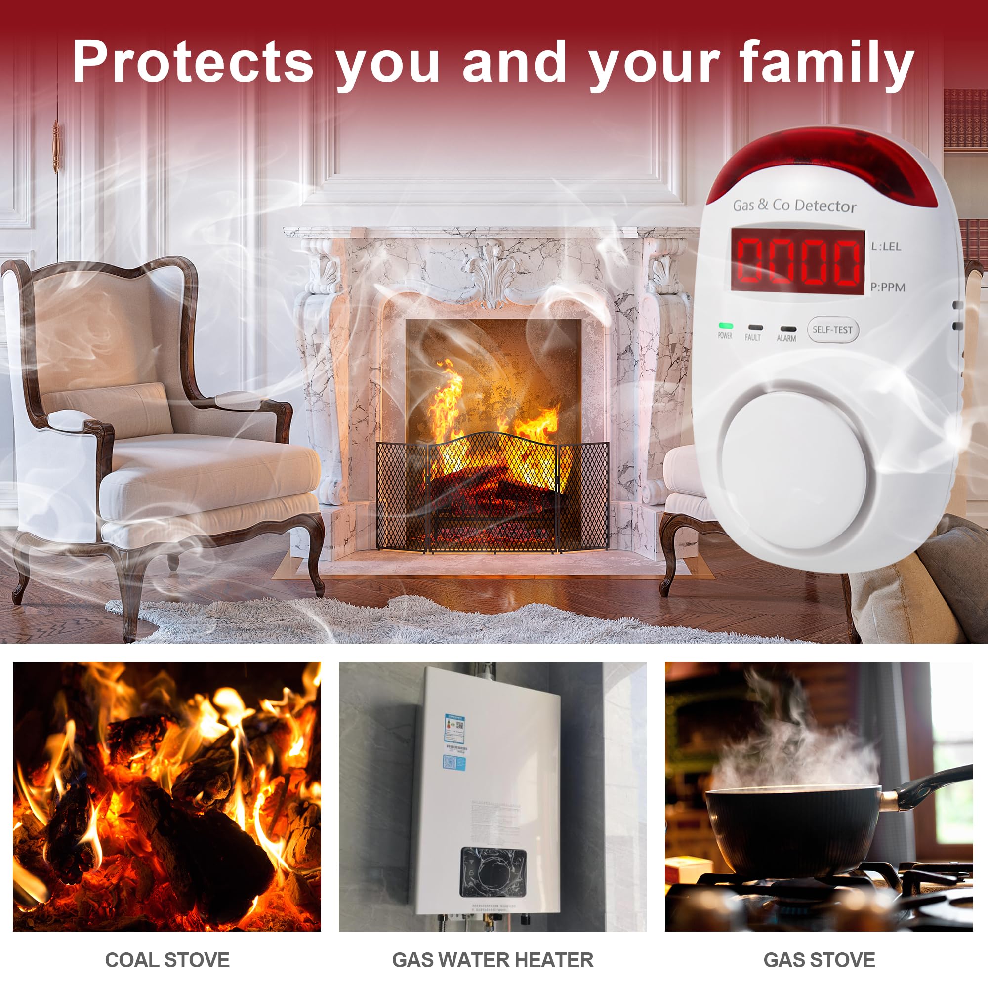 Detector combinado de gas y mo - Co Detector Plug reseña y precio