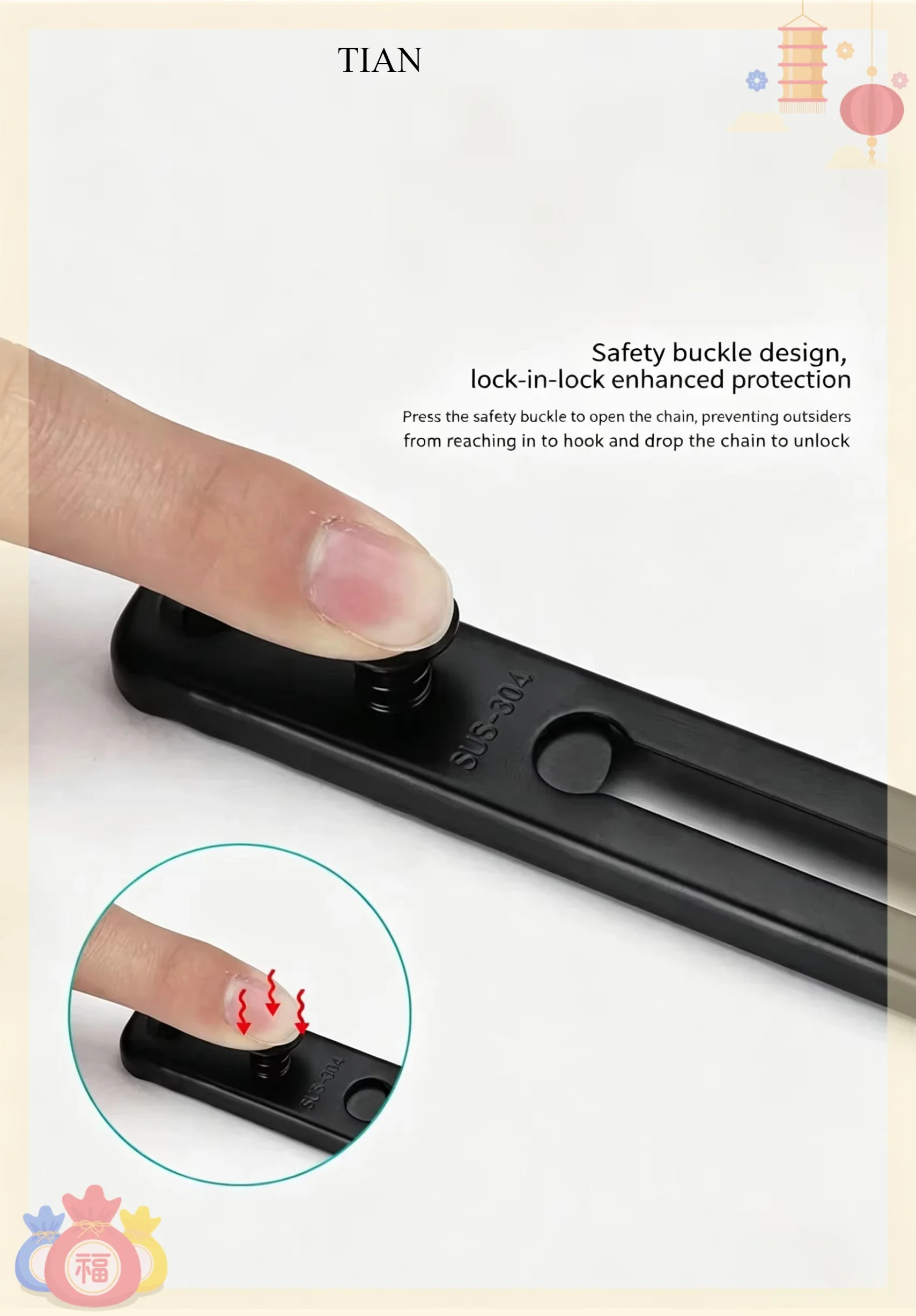 Cerradura de Seguridad para Pu - Security Chain Door reseña y precio