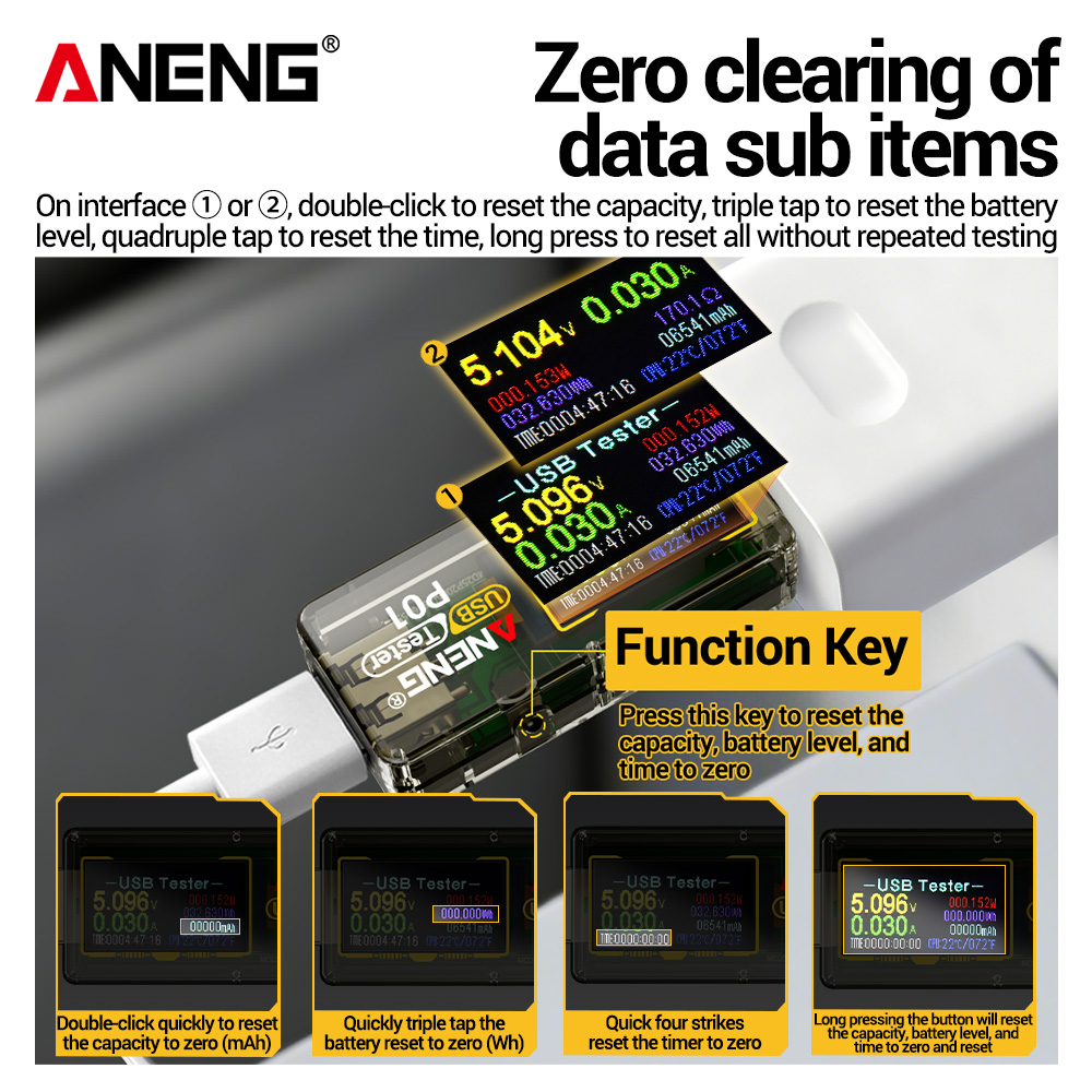ANENG P01 Probador USB, Voltím - Co Detector Plug reseña y precio